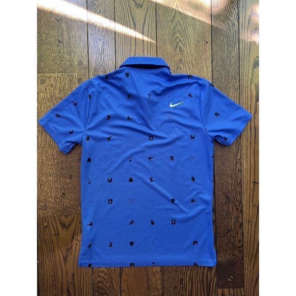 Nike Dri-Fit Tour Icon Polo All Over Print Royal Blue FQ0426-405 Mens Small NWT - Picture 6 of 6